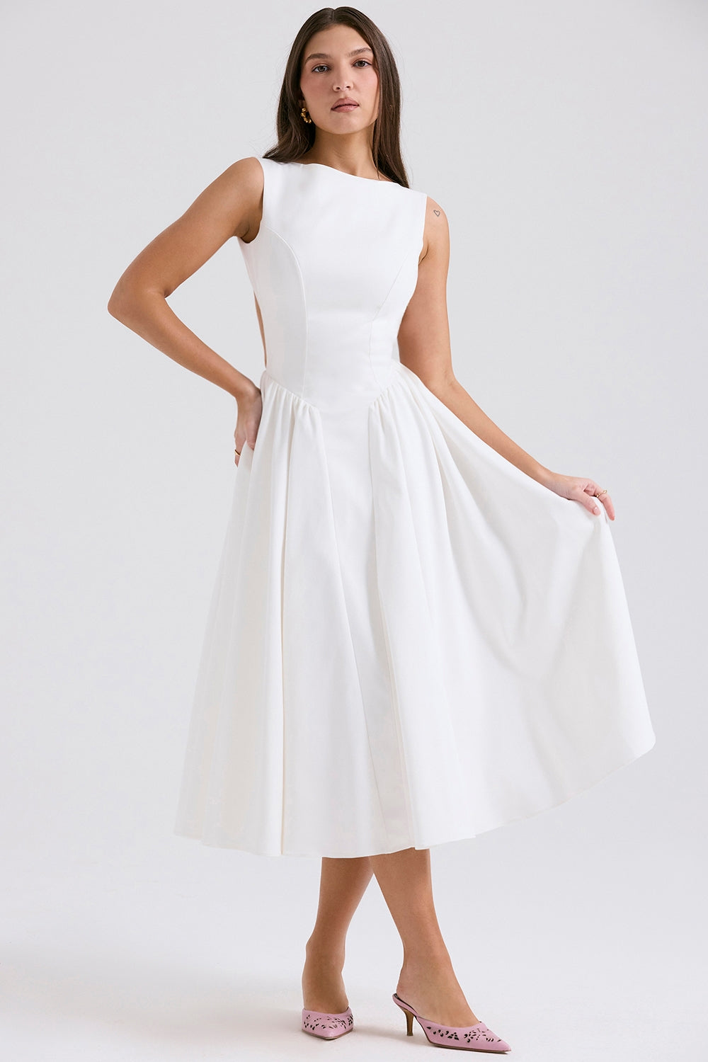 Open Back Midi Dress