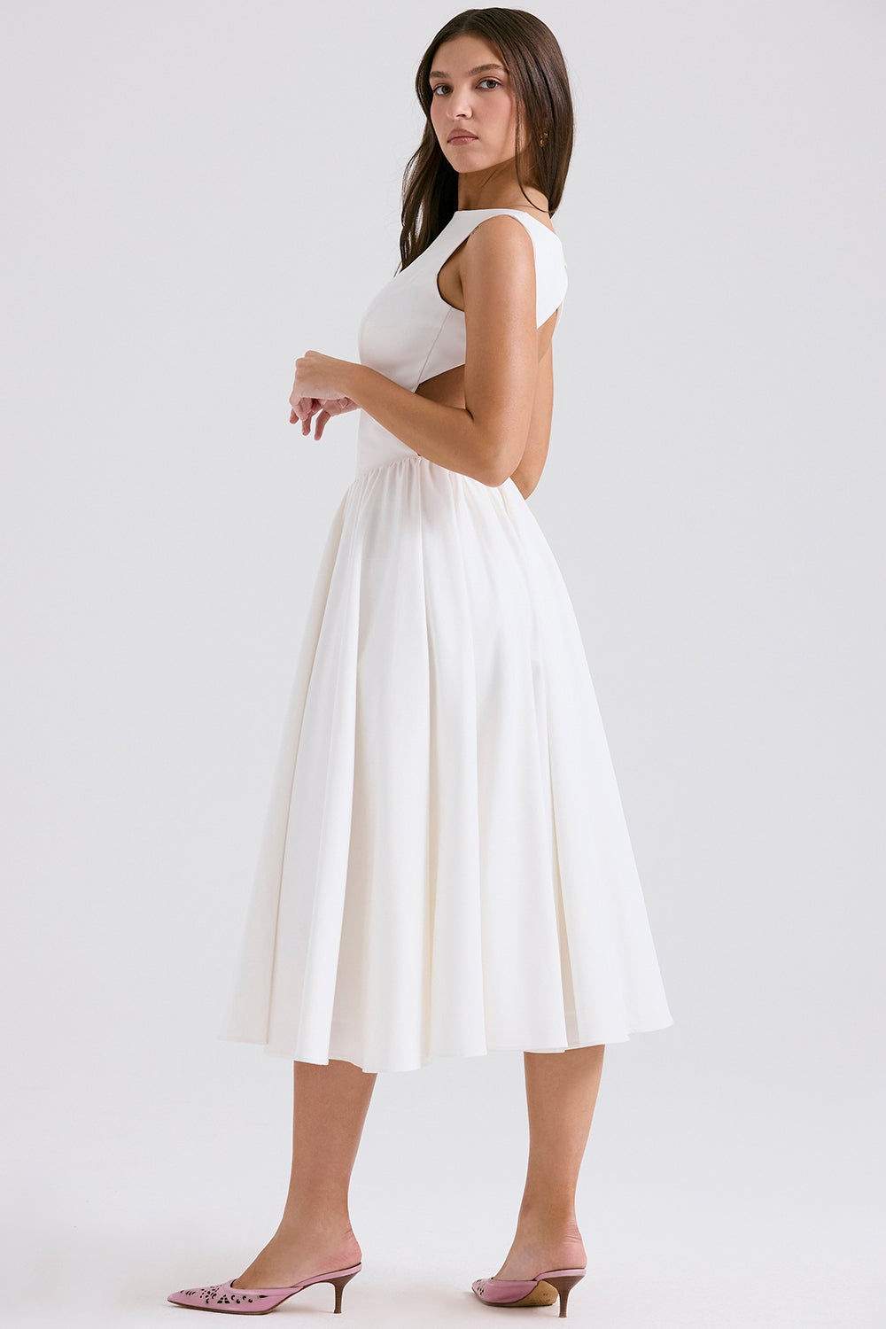 Open Back Midi Dress