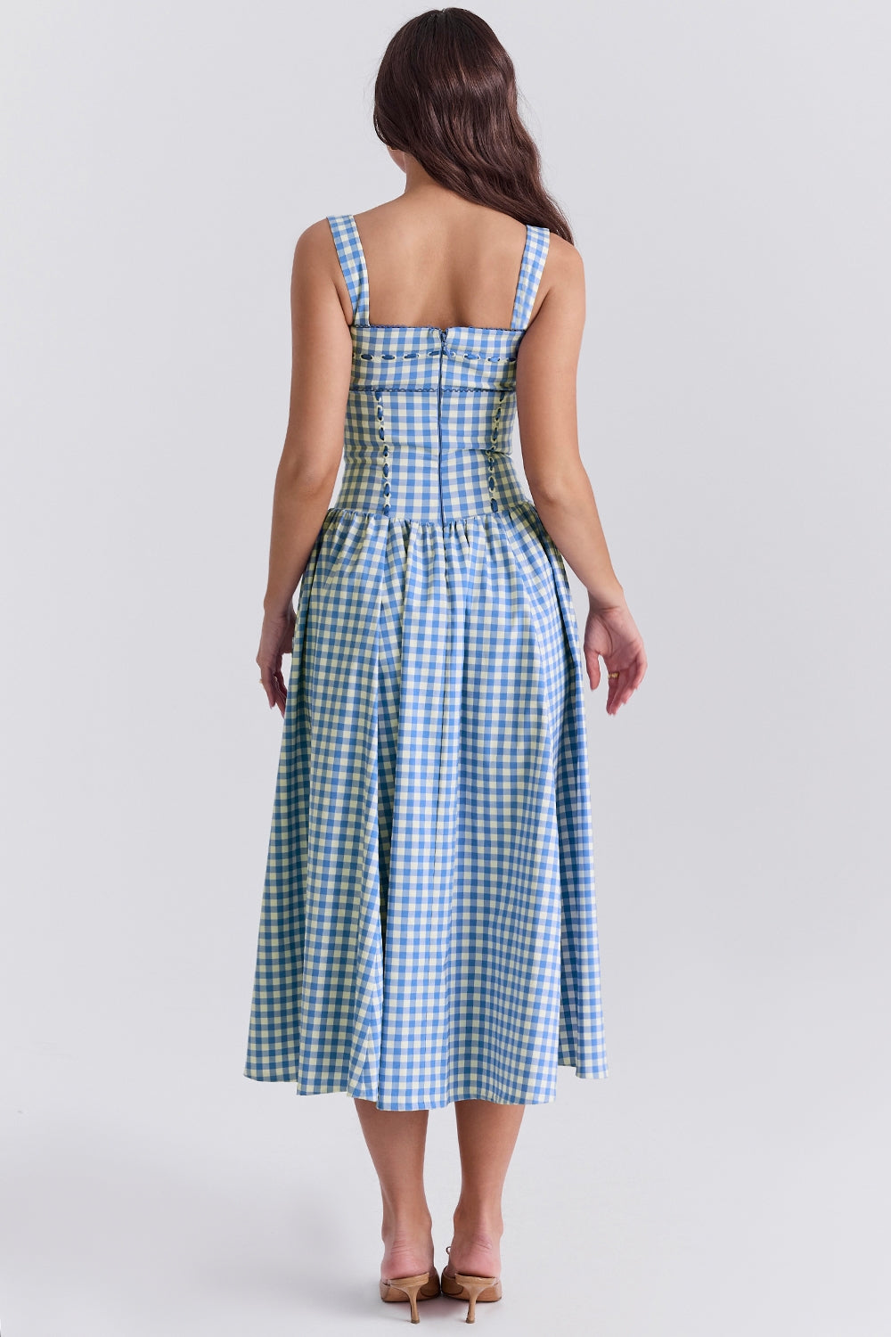 Gingham Midi Dress