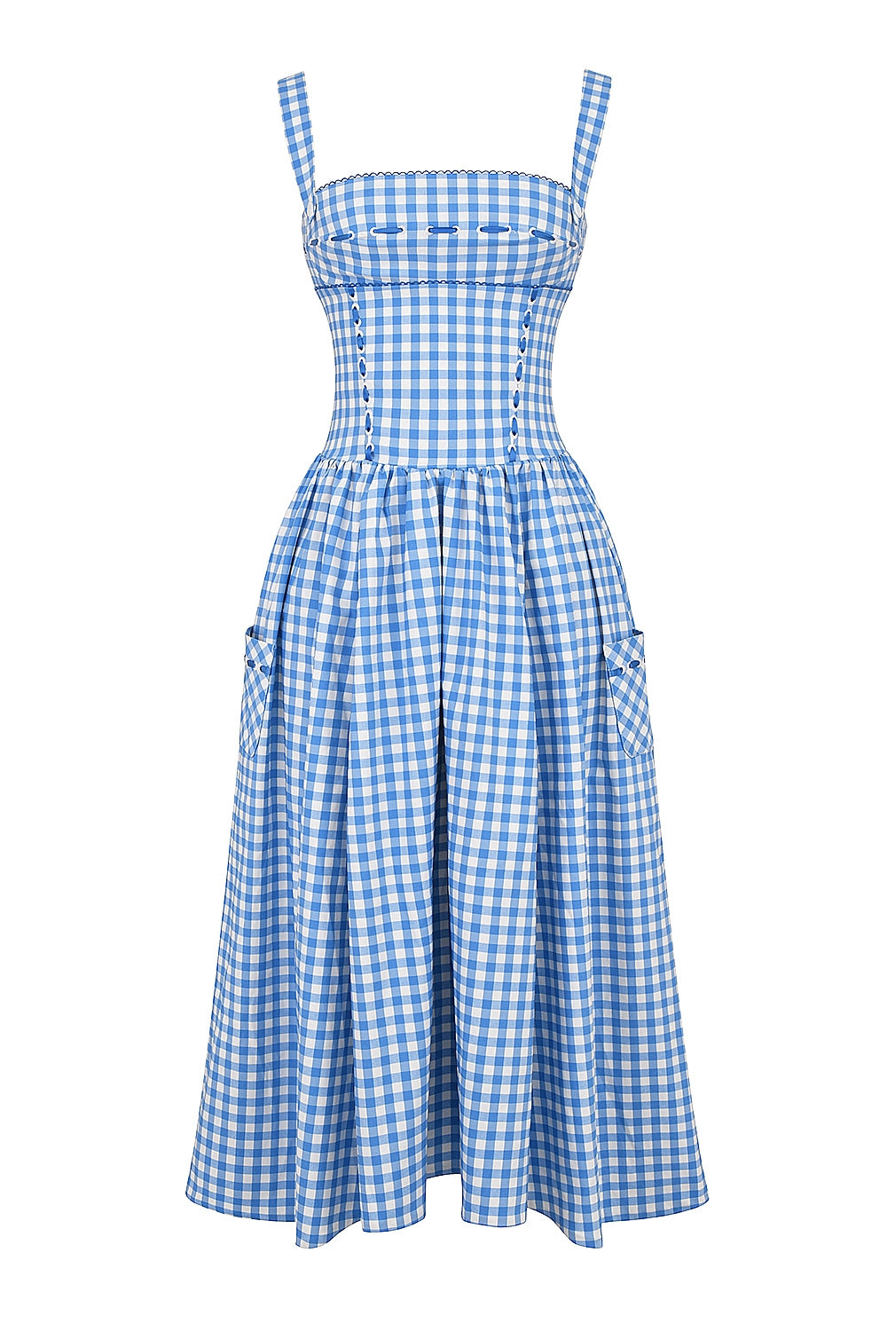 Gingham Midi Dress