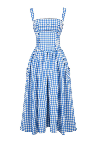 Gingham Midi Dress