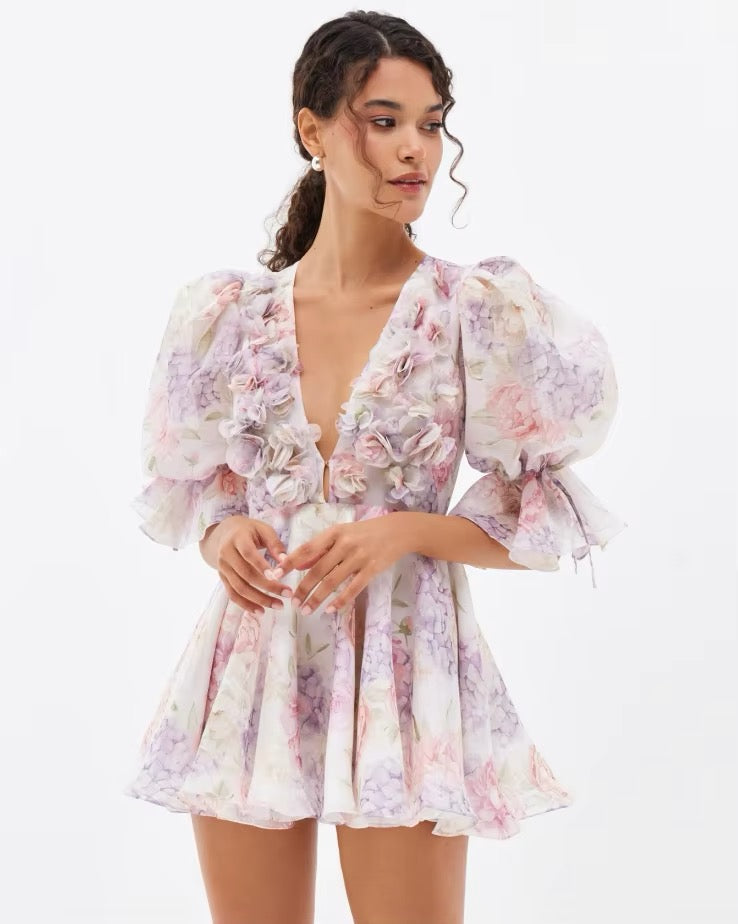 Rosette Mini Dress - Liana