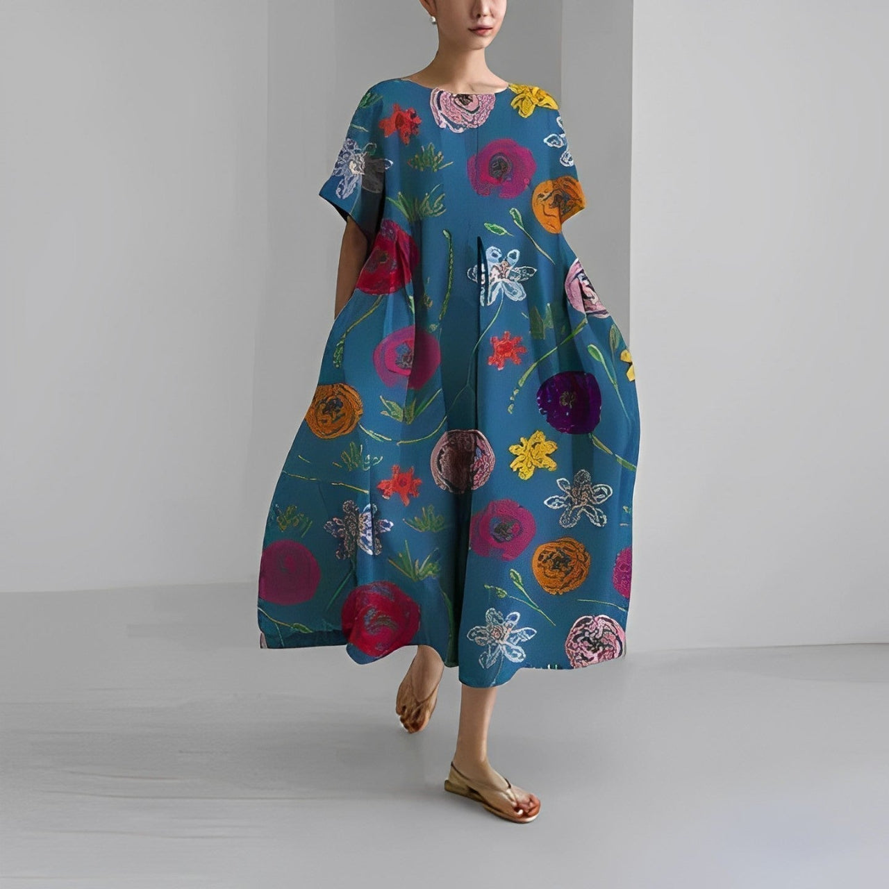 Floral Bohemian Dress - Amelia