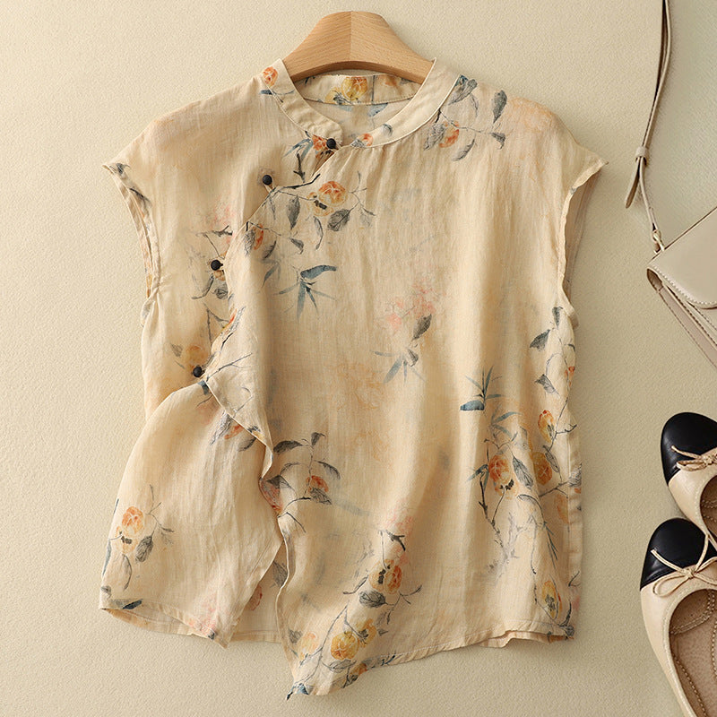 Zari - Casual Mandarin Blouse