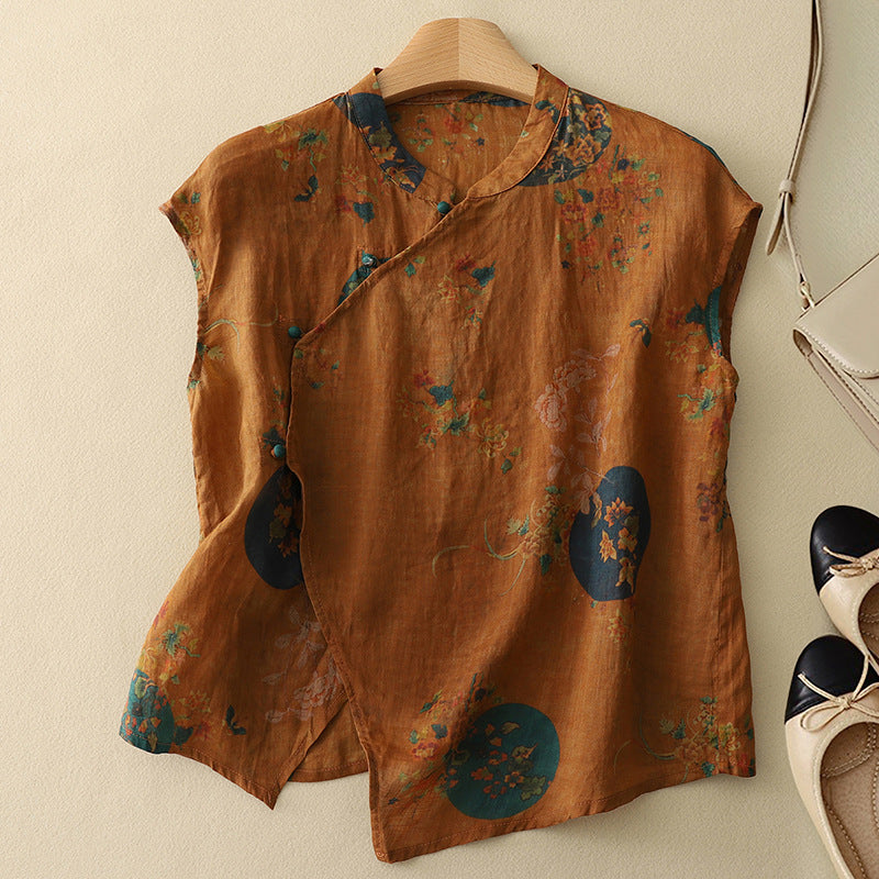 Zari - Casual Mandarin Blouse