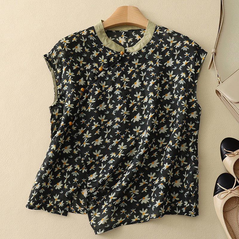 Zari - Casual Mandarin Blouse