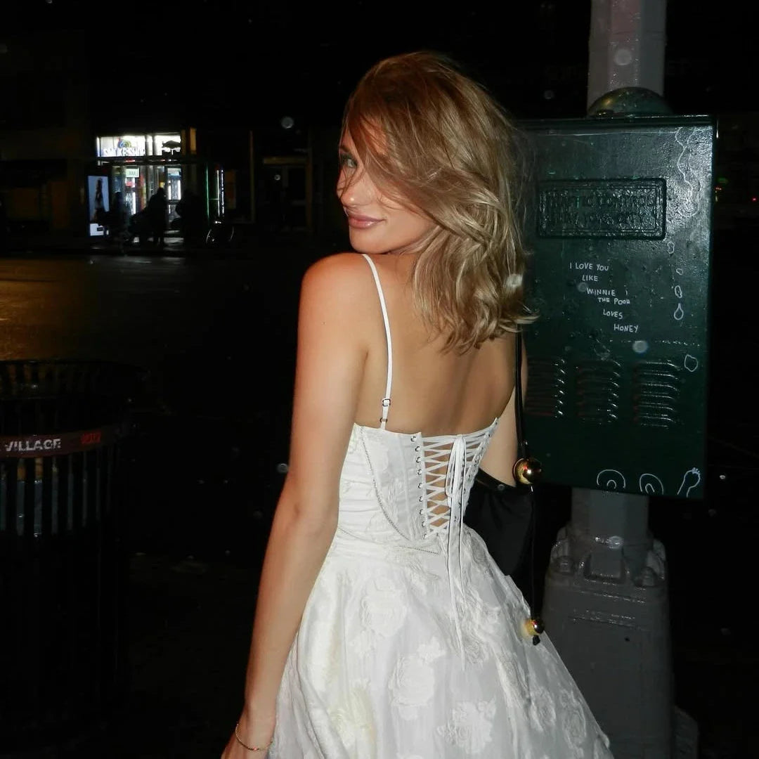 Embroidered Mini Dress