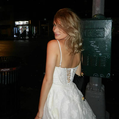 Embroidered Mini Dress