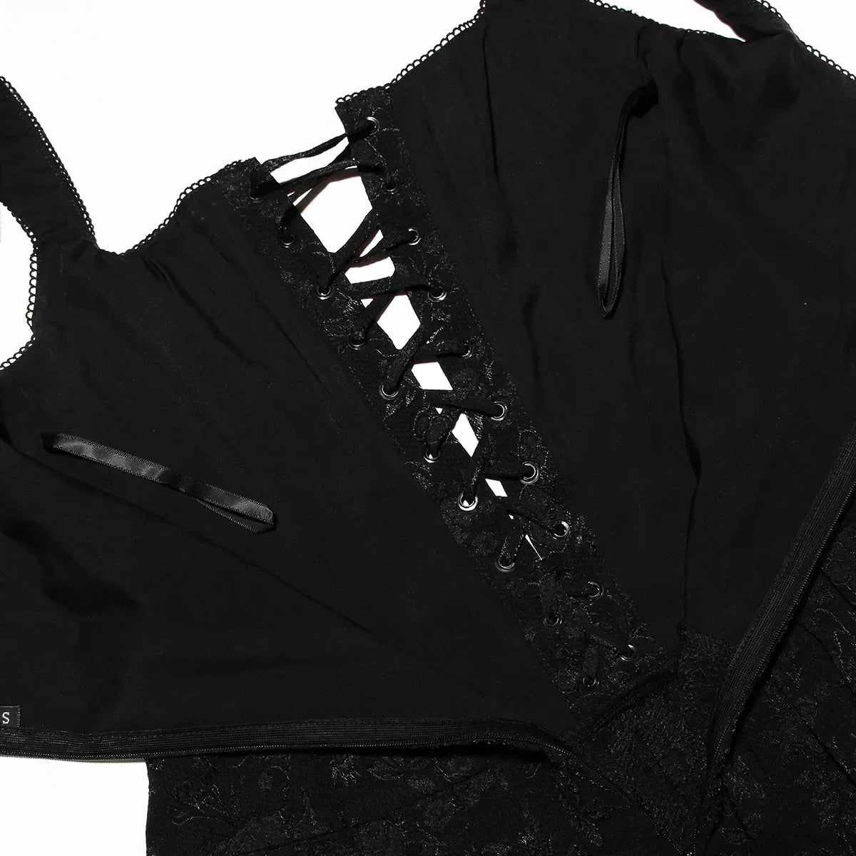 Pleated Black Mini Dress