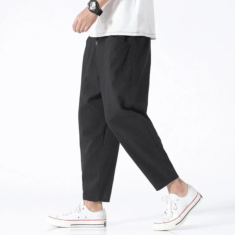 Cropped Linen Trousers