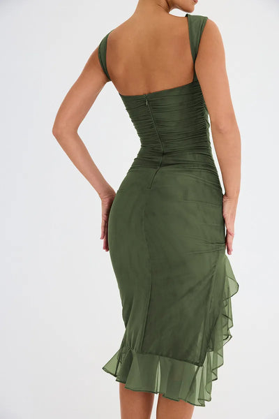 Ruffled Midi Dress