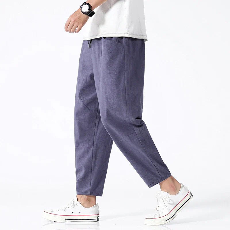 Cropped Linen Trousers