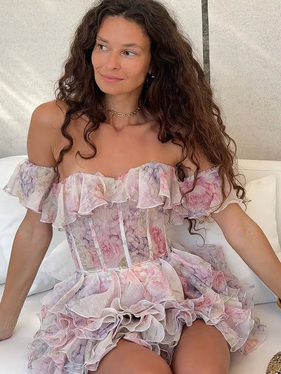 Rosette Mini Dress - Liana