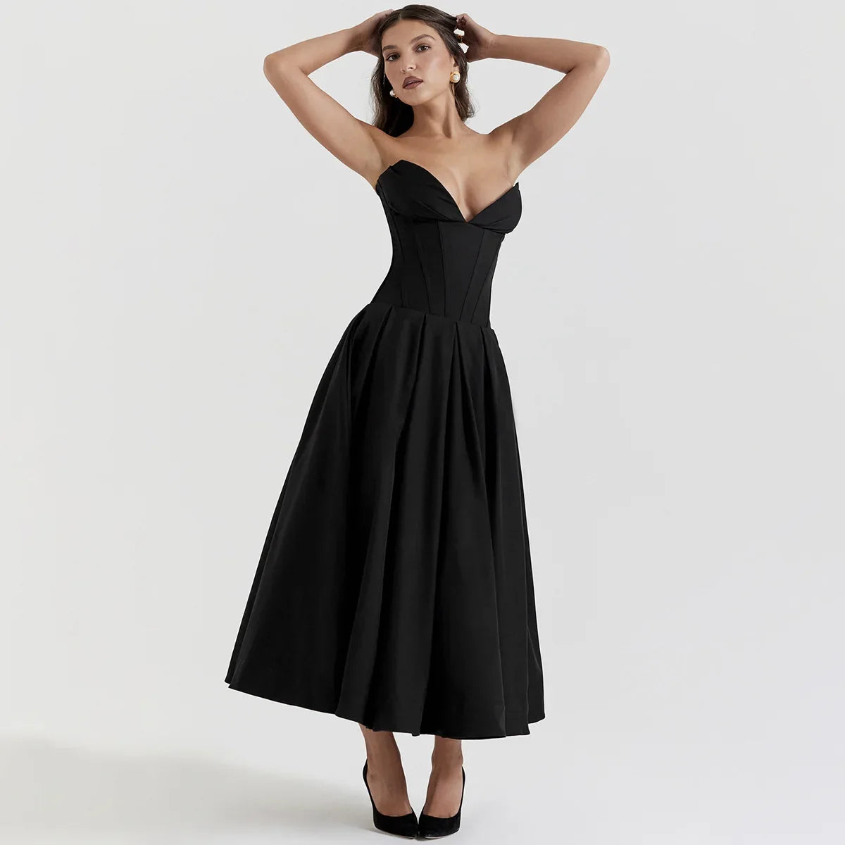 Adriana - Strapless Midi Dress