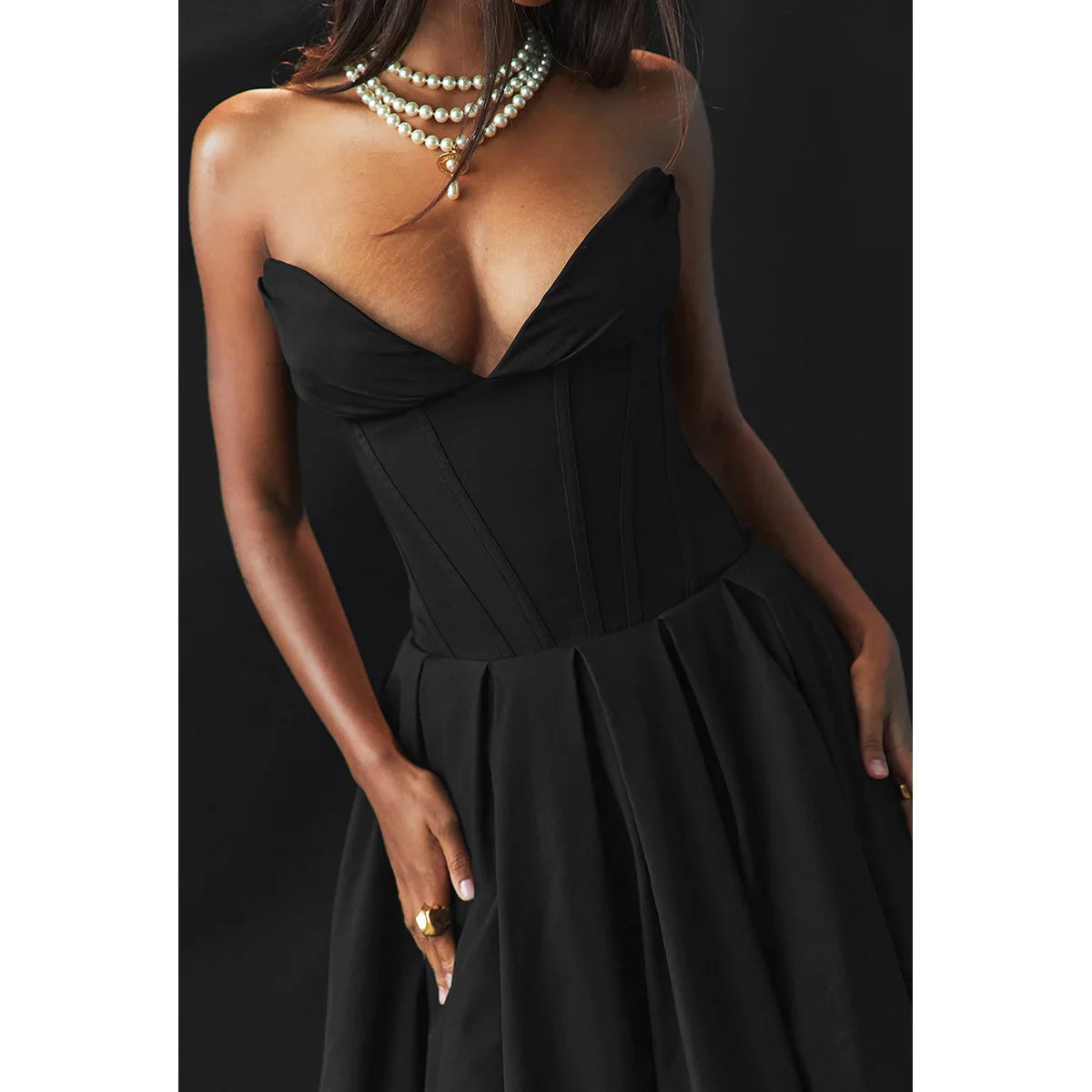 Adriana - Strapless Midi Dress