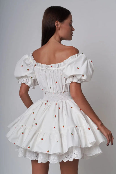 Puff Sleeve Mini Dress