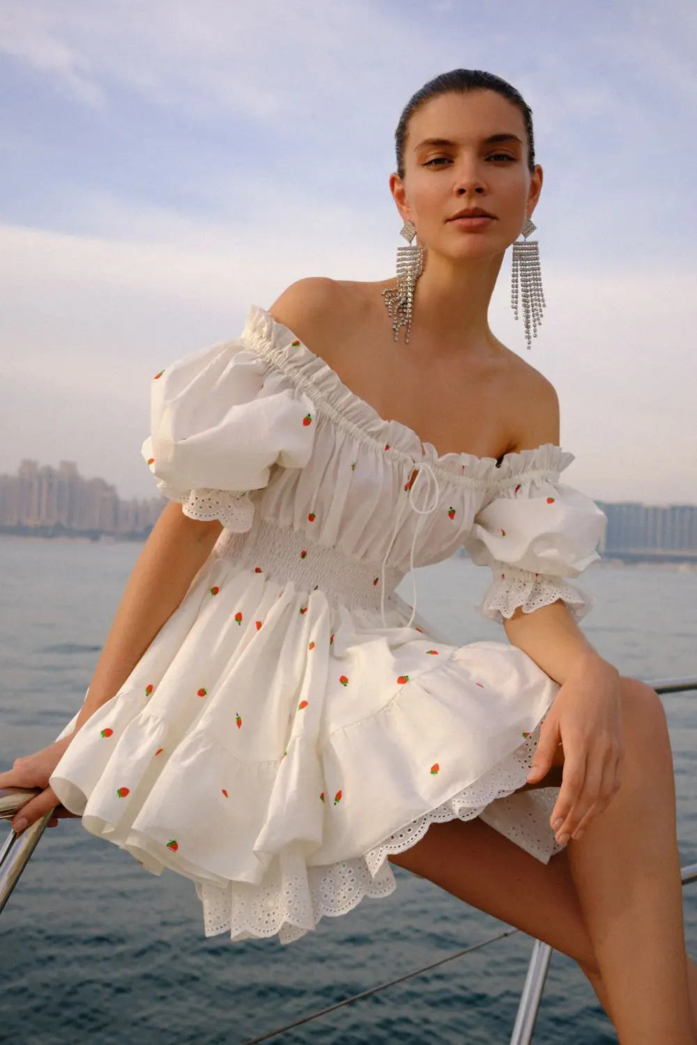 Puff Sleeve Mini Dress