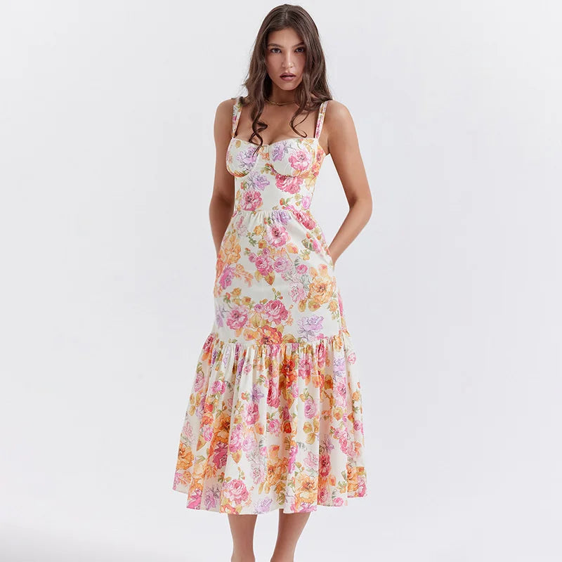Floral Midi Dress - Marielle