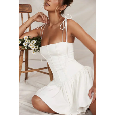 Pleated Mini Dress