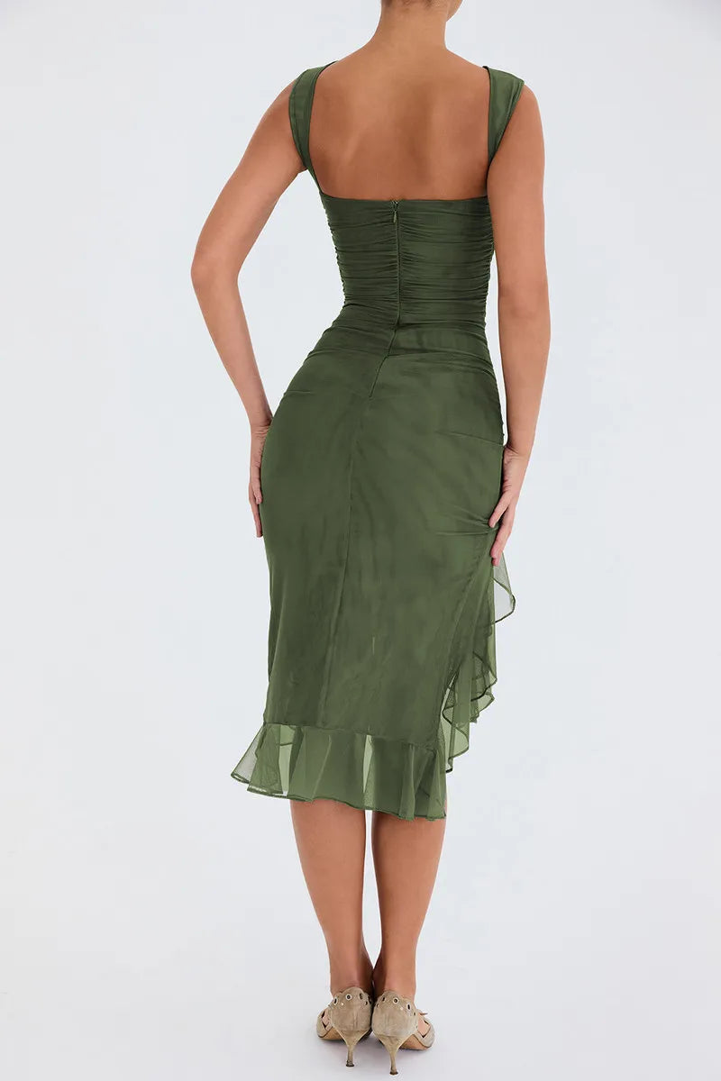 Ruffled Midi Dress