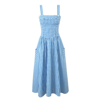 Gingham Midi Dress