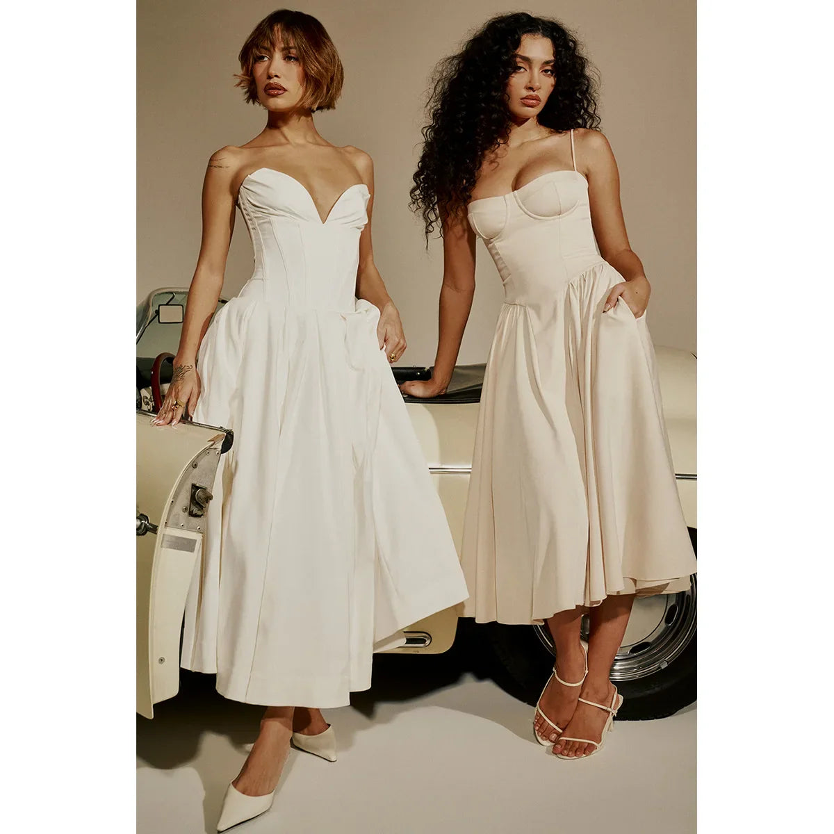 Adriana - Strapless Midi Dress