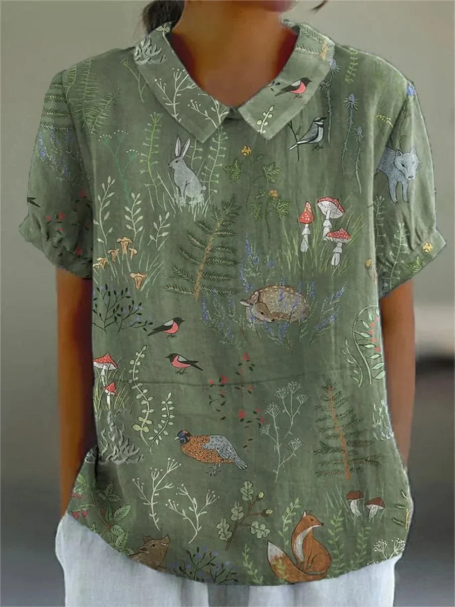 Silk dress "Family BBQ" – Elegant & refined