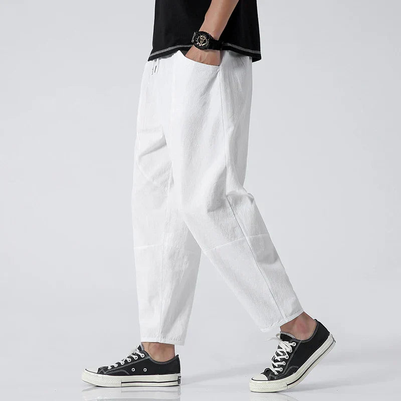Cropped Linen Trousers