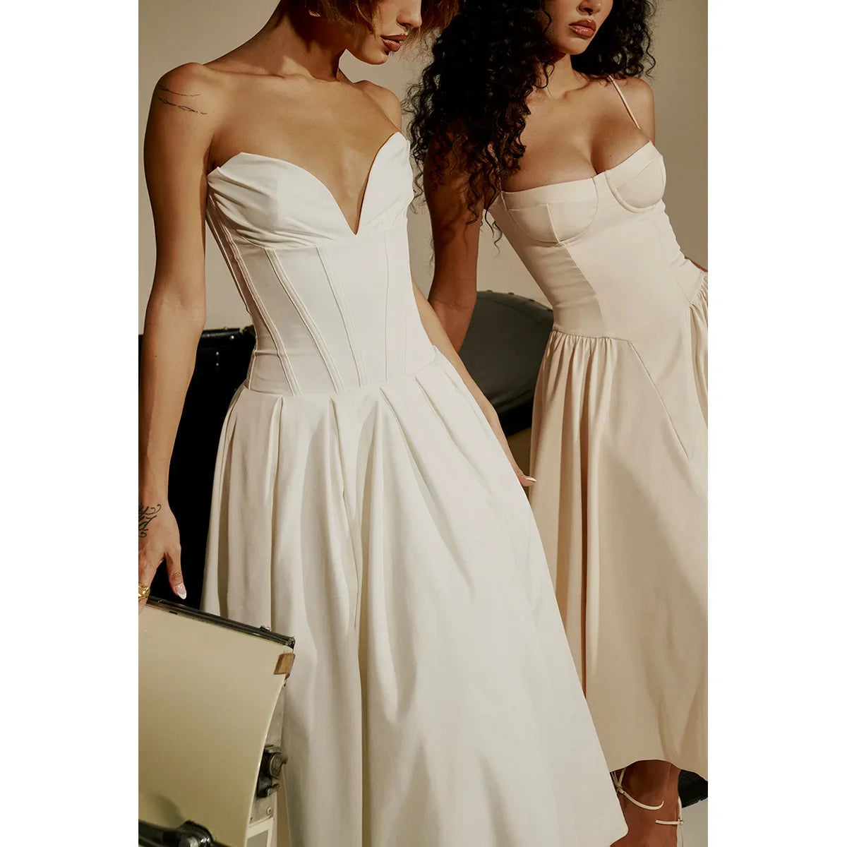 Adriana - Strapless Midi Dress