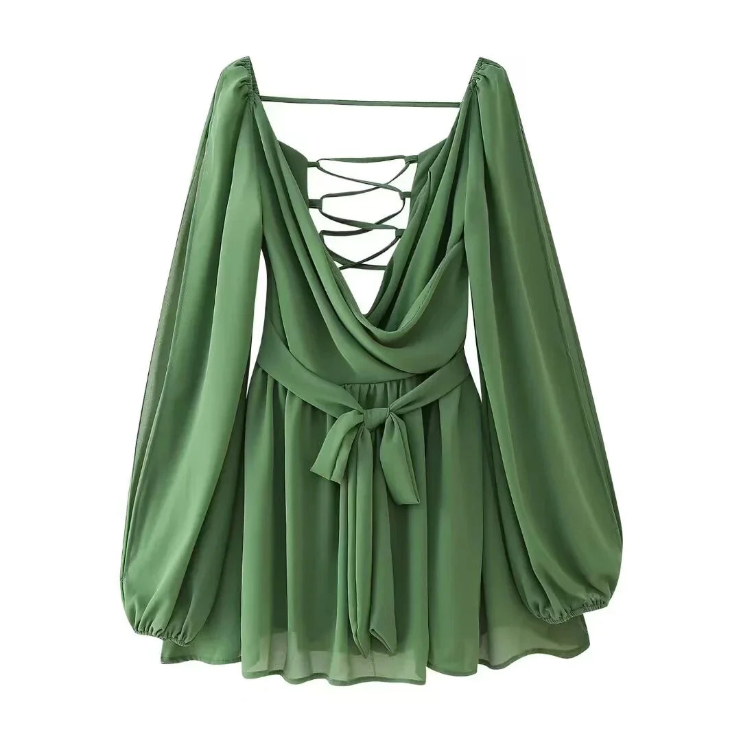 Ruffled Mini Dress