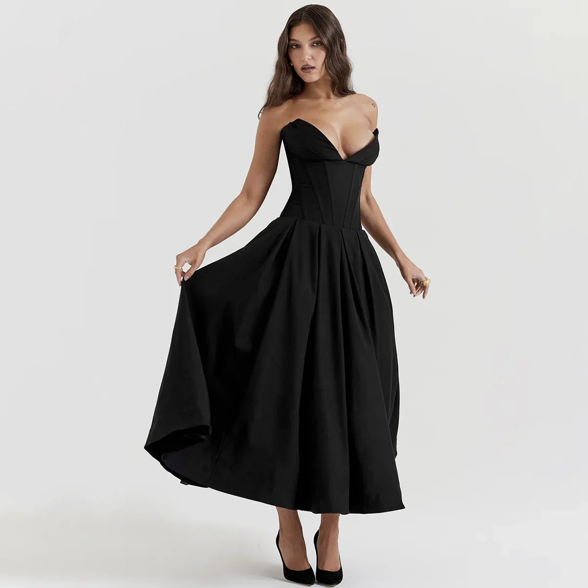 Adriana - Strapless Midi Dress