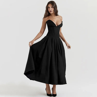 Adriana - Strapless Midi Dress