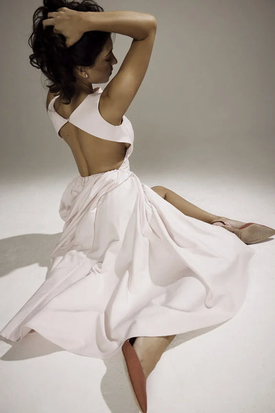 Open Back Midi Dress