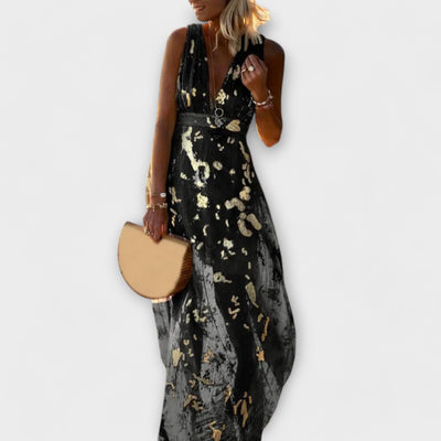 V-neck Sequin Dress