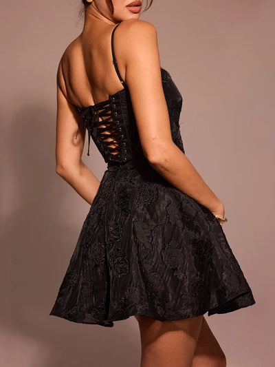 Embroidered Mini Dress