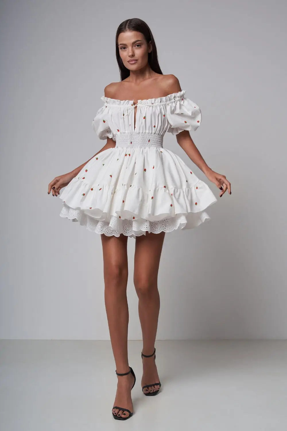 Puff Sleeve Mini Dress