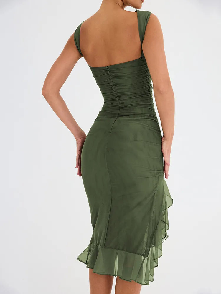 Ruffled Midi Dress