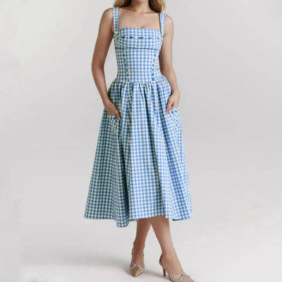 Gingham Midi Dress