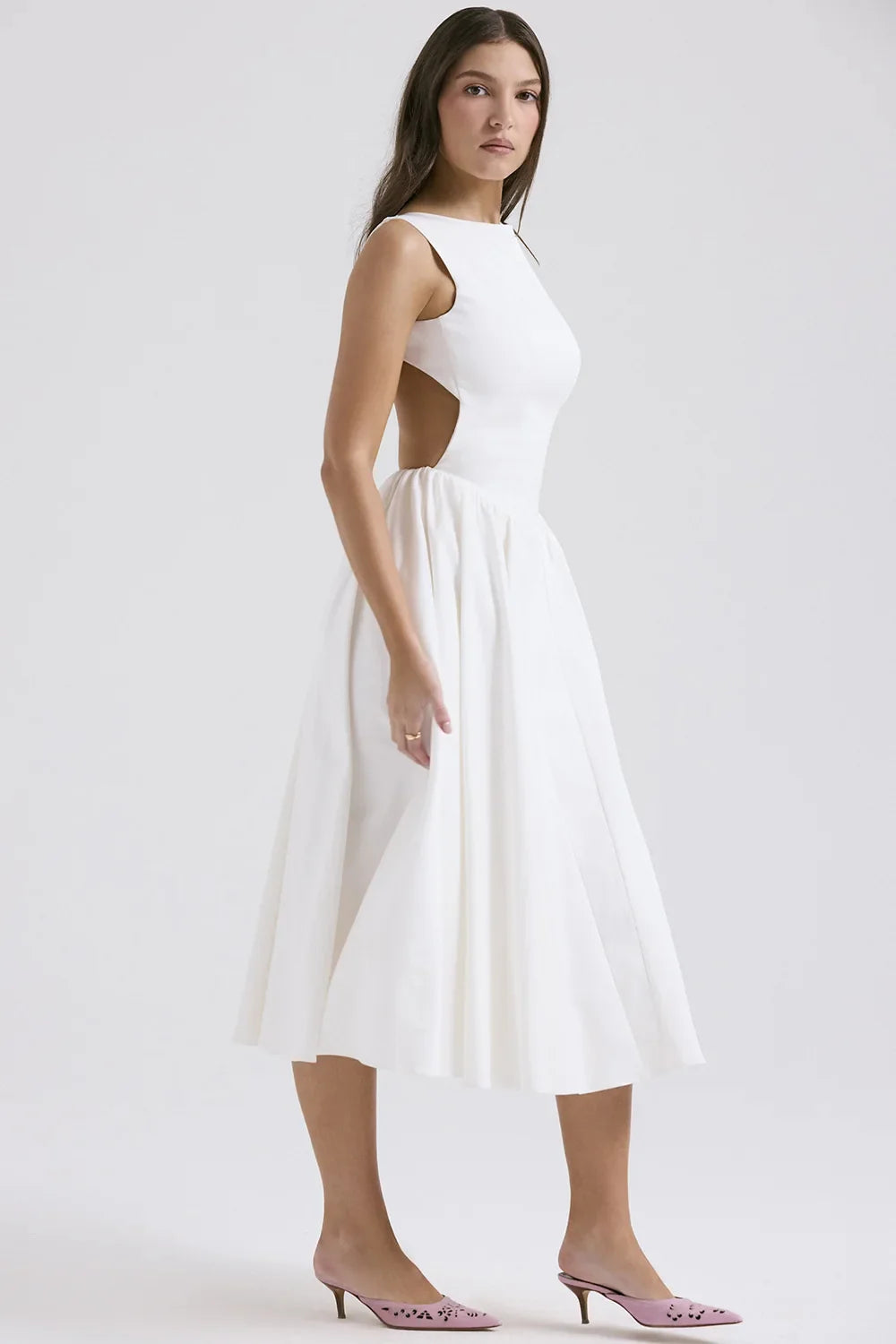 Open Back Midi Dress