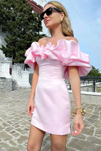 Satin Mini Dress - Whispers of Elegance