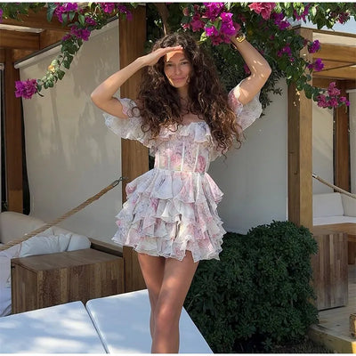 Rosette Mini Dress - Liana