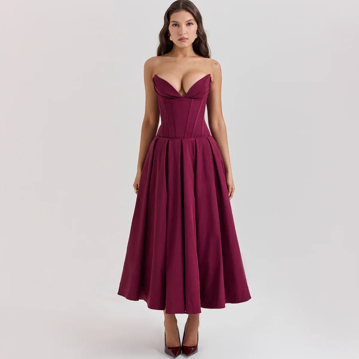 Adriana - Strapless Midi Dress