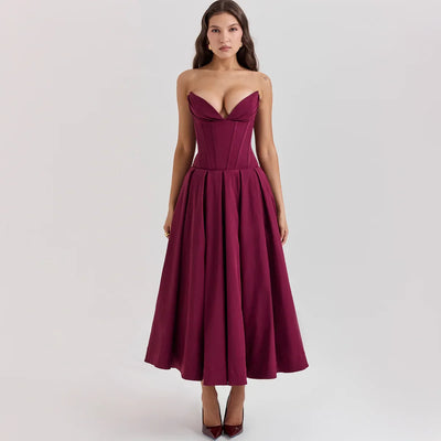 Adriana - Strapless Midi Dress