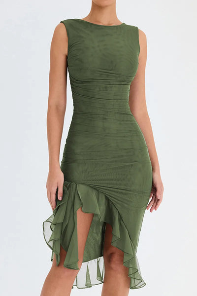 Ruffled Midi Dress
