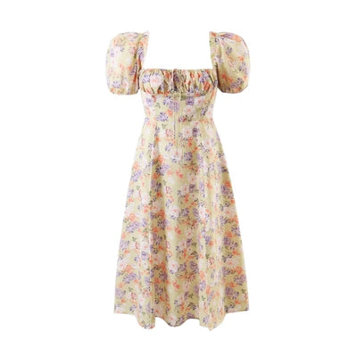 Floral Split Midi Dress - Adalyn