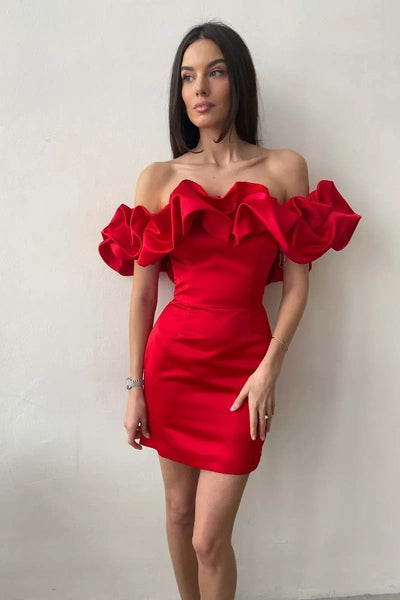 Satin Mini Dress - Whispers of Elegance