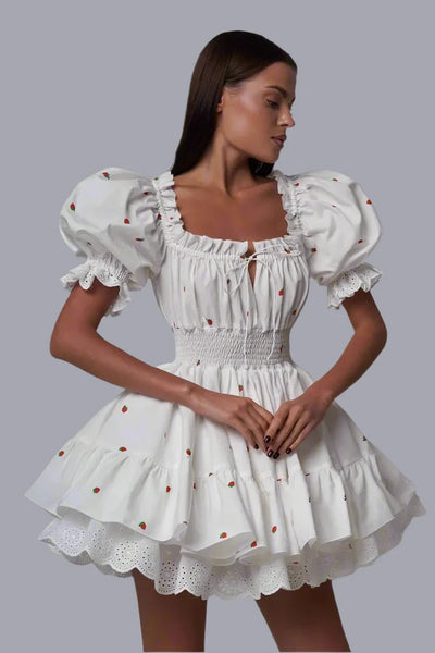 Puff Sleeve Mini Dress