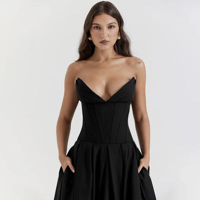 Adriana - Strapless Midi Dress