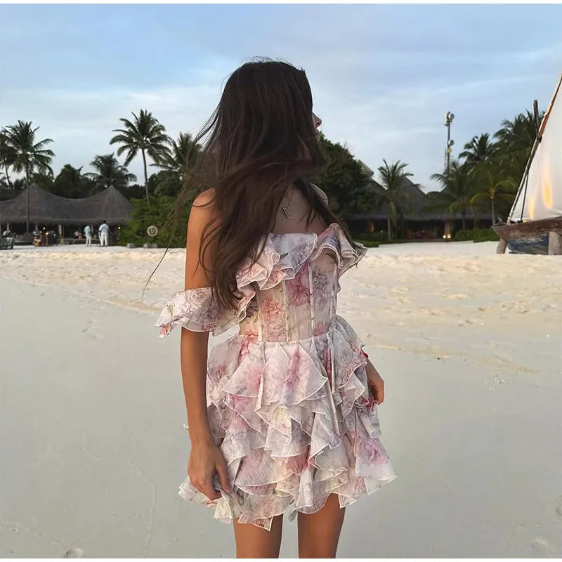 Rosette Mini Dress - Liana