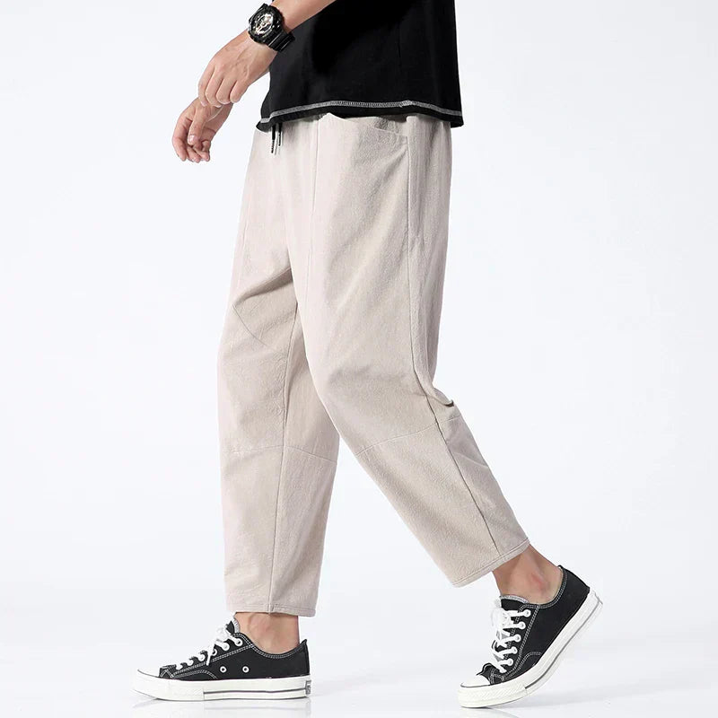 Cropped Linen Trousers